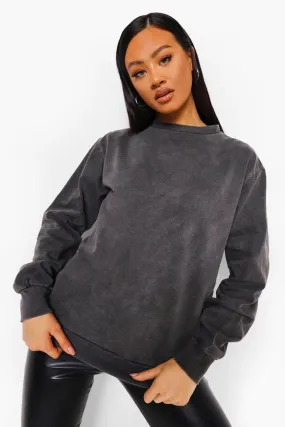 Charcoal Acid Wash Sweatshirt